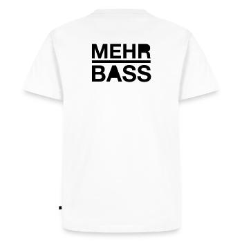 More Bass - Men's Premium Organic T-Shirt - white - Back - Nico (187cm)