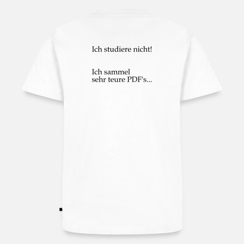 Unispruch "sehr teure PDFs" Geschenk, Studenten - Männer Premium Bio T-Shirt - Weiß