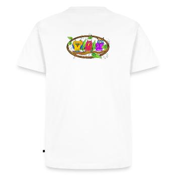 Sagesse - Édition Hibou - T-shirt Premium bio Homme - blanc - Dos - Nico (187cm)