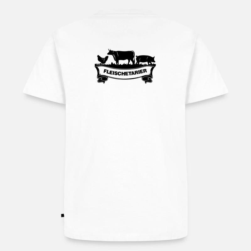 Fleischetarier Fleischliebhaber Shirt - Männer Premium Bio T-Shirt - Weiß