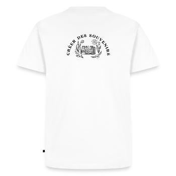Créer des souvenirs full logo - Men's Premium Organic T-Shirt - white - Back - Nico (187cm)