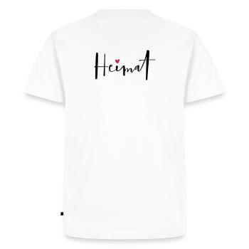 Home I Home At Home Coeur Cadeau - T-shirt Premium bio Homme - blanc - Dos - Nico (187cm)