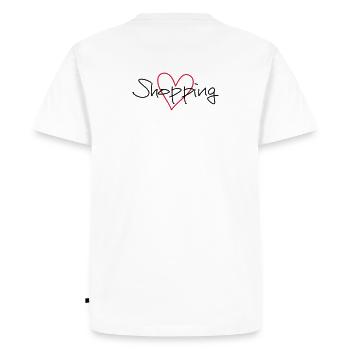 coeur de shopping j'adore le cadeau - T-shirt Premium bio Homme - blanc - Dos - Nico (187cm)