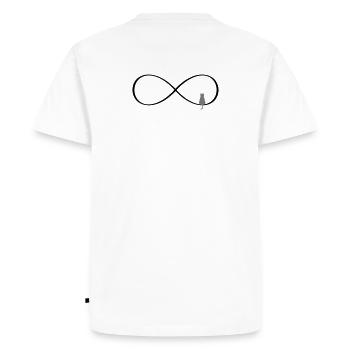 Cadeau chat infini signe d'amour de chats - T-shirt Premium bio Homme - blanc - Dos - Nico (187cm)