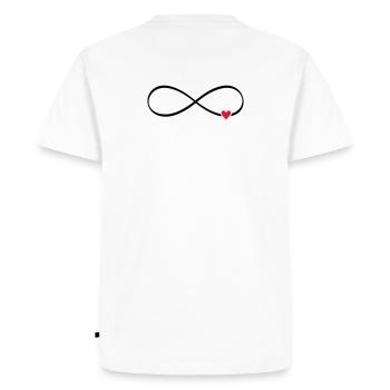 infini coeur - T-shirt Premium bio Homme - blanc - Dos - Nico (187cm)
