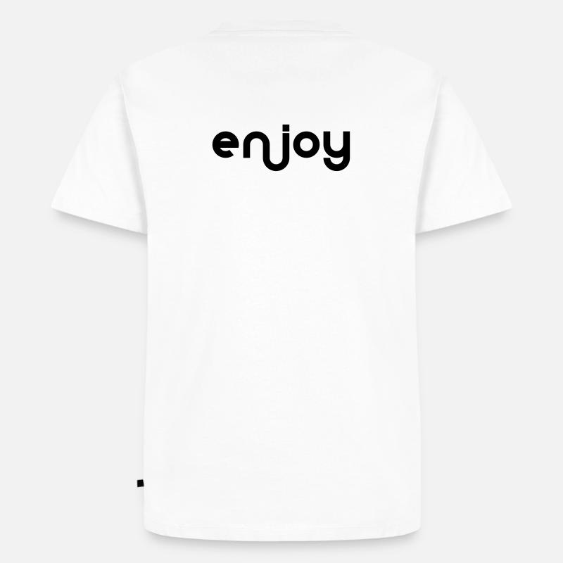 Enjoy - Männer Premium Bio T-Shirt - Weiß