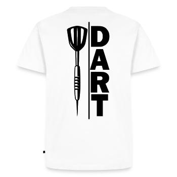 Fléchettes, fléchettes, FLÈCHE DE DASH - T-shirt Premium bio Homme - blanc - Dos - Nico (187cm)