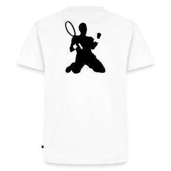 tennis - Men's Premium Organic T-Shirt - white - Back - Nico (187cm)