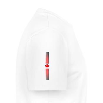 Logo feuille rouge Canada - T-shirt Premium bio Homme - blanc - Droite - Nico (187cm)