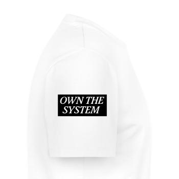 Posséder le système - Das eigene System - T-shirt Premium bio Homme - blanc - Droite - Nico (187cm)