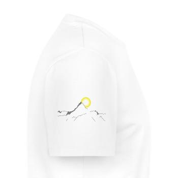 Line Art Mountain Mountains - Men's Premium Organic T-Shirt - white - Right - Nico (187cm)