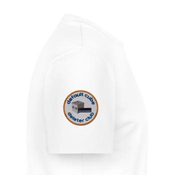 DefaultCube Deleter Club - T-shirt Premium bio Homme - blanc - Droite - Nico (187cm)