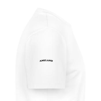 Ameland Design Motif Hollande - T-shirt Premium bio Homme - blanc - Droite - Nico (187cm)