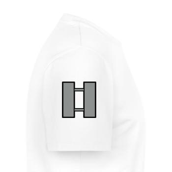 Capitaine de grade de l’armée de différentes couleurs - T-shirt Premium bio Homme - blanc - Droite - Nico (187cm)