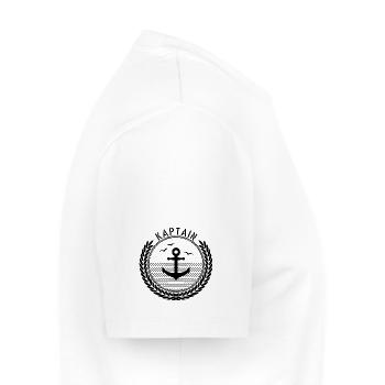 Kaptain - Anchor - Men's Premium Organic T-Shirt - white - Right - Nico (187cm)