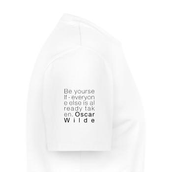 Oscar Wilde - T-shirt Premium bio Homme - blanc - Droite - Nico (187cm)