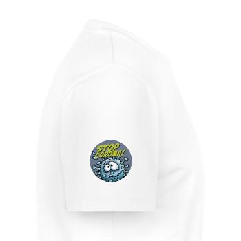 Stop Corona - T-shirt Premium bio Homme - blanc - Droite - Nico (187cm)