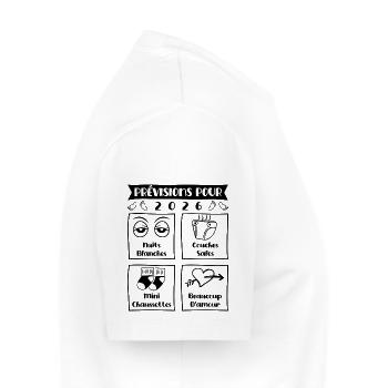 Prévisions pour 2026,future mama,futur papa - T-shirt Premium bio Homme - blanc - Droite - Nico (187cm)