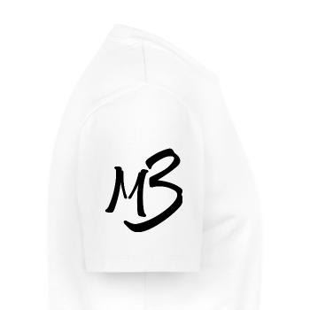Logo MB13 - T-shirt Premium bio Homme - blanc - Droite - Nico (187cm)