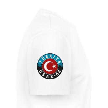 Türkiye Usak 64 Design - Men's Premium Organic T-Shirt - white - Right - Nico (187cm)