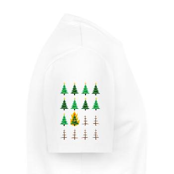 burning chrismas tree, Christmas, Christmas tree - Men's Premium Organic T-Shirt - white - Right - Nico (187cm)