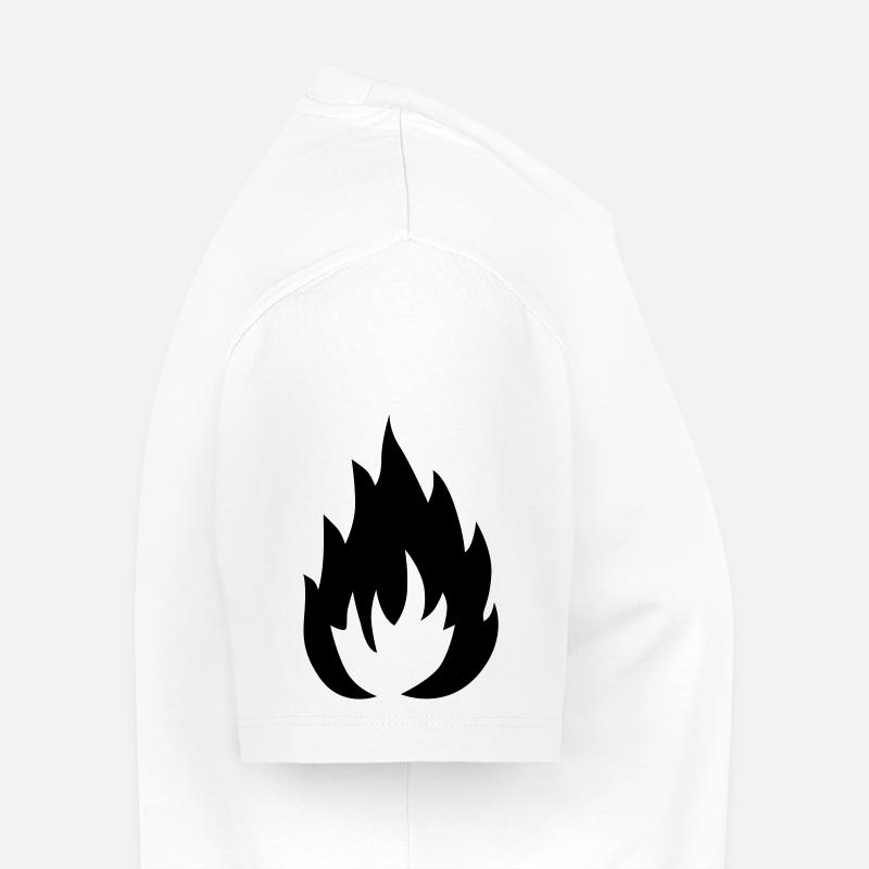 Flamme - Männer Premium Bio T-Shirt - Weiß