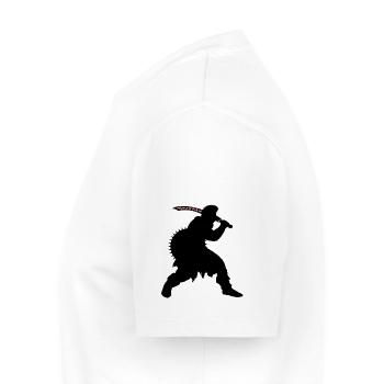 Je suis un Worrier / Je suis un Berserker 💗 Gamer Nerd - T-shirt Premium bio Homme - blanc - Gauche - Nico (187cm)