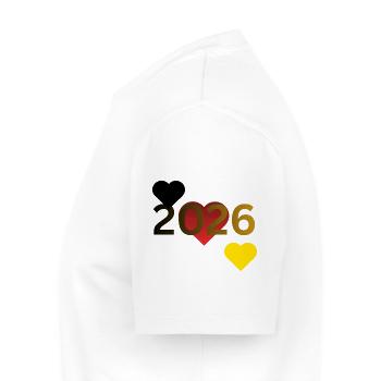 Fusion cardiaque 2026 - T-shirt Premium bio Homme - blanc - Gauche - Nico (187cm)