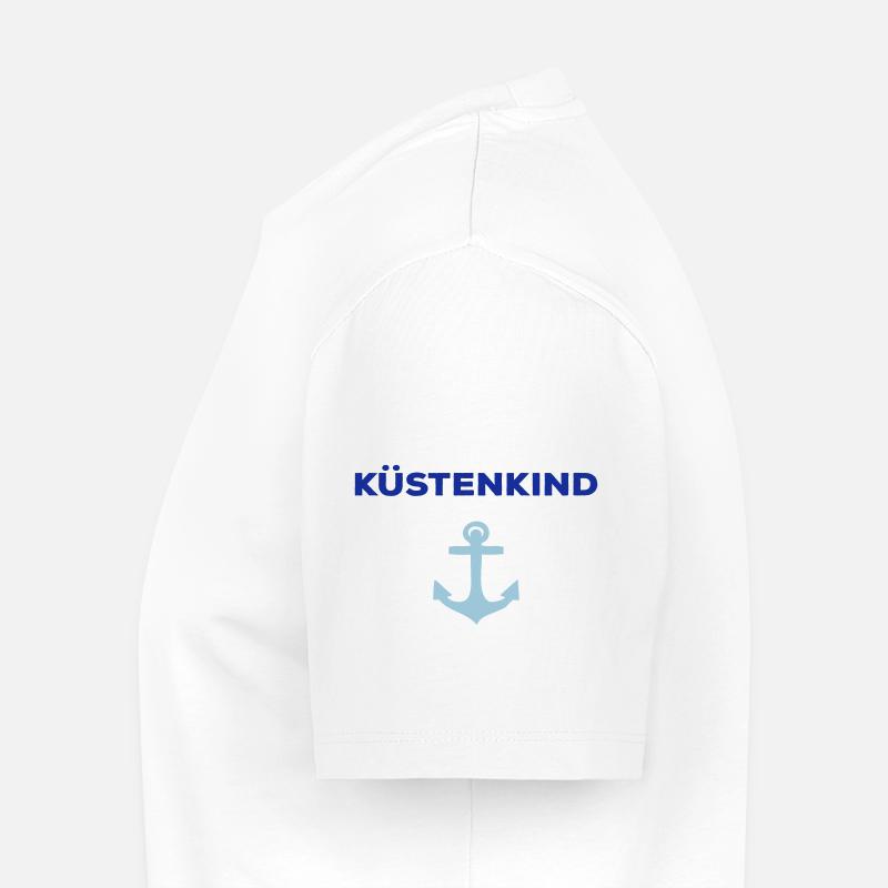 Küstenkind - Männer Premium Bio T-Shirt - Weiß