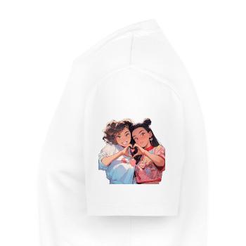 Amoureux - T-shirt Premium bio Homme - blanc - Gauche - Nico (187cm)