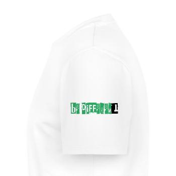 ÊTRE DIFFÉRENT - T-shirt Premium bio Homme - blanc - Gauche - Nico (187cm)