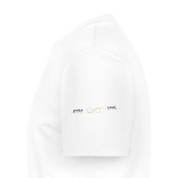 La nuit couchée Puresoul, Gold-Lilla - T-shirt Premium bio Homme - blanc - Gauche - Nico (187cm)