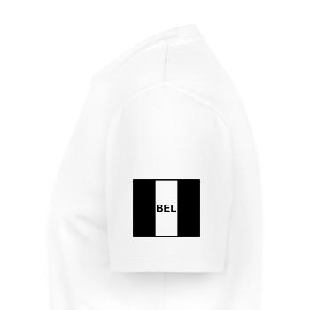 Drapeau Tactique de la Belgique - T-shirt Premium bio Homme - blanc - Gauche - Nico (187cm)