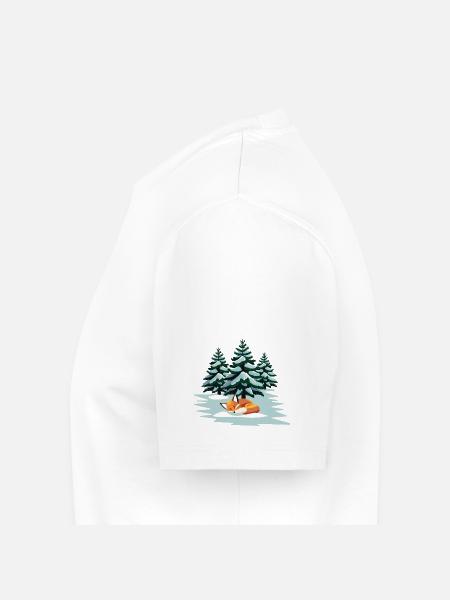 Fuchs schlafend - Männer Premium Bio T-Shirt - Weiß