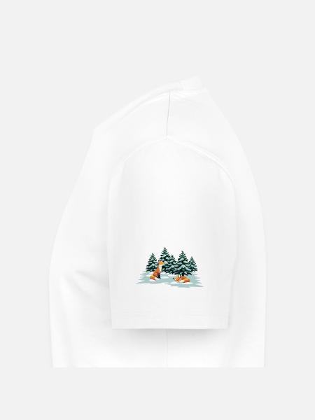 Füchse im Wald - Männer Premium Bio T-Shirt - Weiß