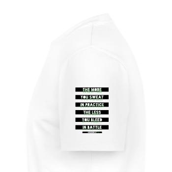 Motivation Shirt Design Sports Endurance XO714 - Men's Premium Organic T-Shirt - white - Left - Nico (187cm)