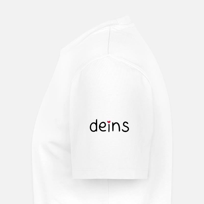 deins – mit farbigem Herz - Männer Premium Bio T-Shirt - Weiß