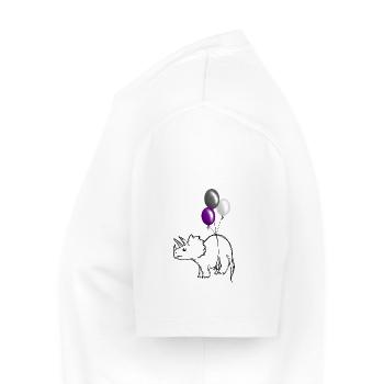 Pridosaur Dinosaur Ace - Men's Premium Organic T-Shirt - white - Left - Nico (187cm)