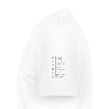Fun design for the Monday hater - Men's Premium Organic T-Shirt - white - Left - Nico (187cm)