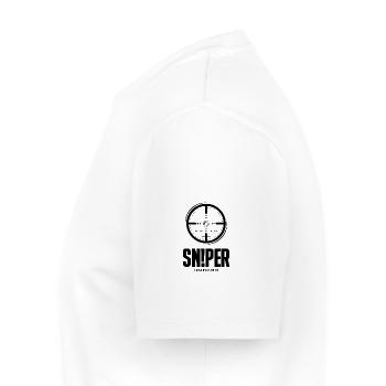 THE SNIPER black - Männer Premium Bio T-Shirt - Weiß - Links - Nico (187cm)