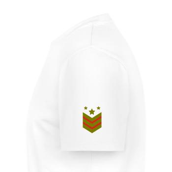 GRADE MILITAIRE - T-shirt Premium bio Homme - blanc - Gauche - Nico (187cm)