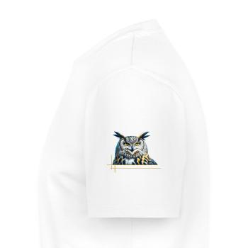 Impressionnant hibou grand-duc - T-shirt Premium bio Homme - blanc - Gauche - Nico (187cm)