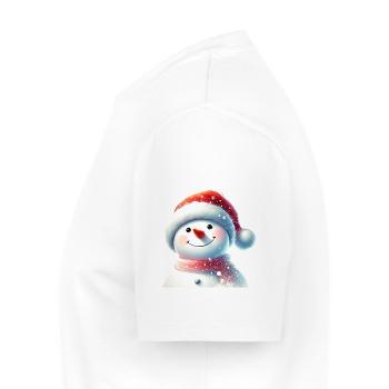 Charming snowman in winter attire - Men's Premium Organic T-Shirt - white - Left - Nico (187cm)