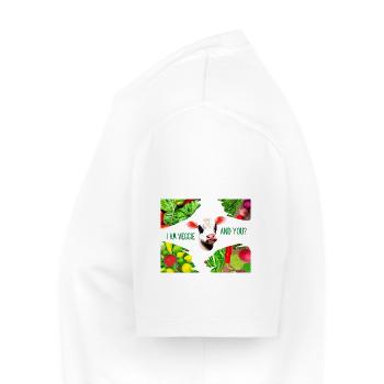 Veggie - Männer Premium Bio T-Shirt - Weiß - Links - Nico (187cm)