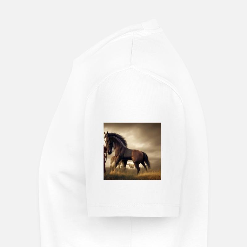 Pferd - Männer Premium Bio T-Shirt - Weiß