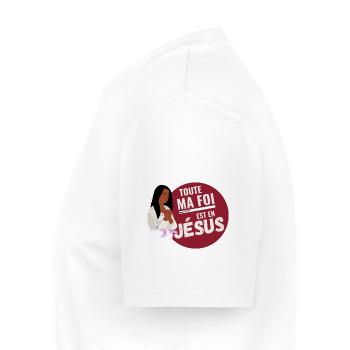 Foi en JESUS - T-shirt Premium bio Homme - blanc - Gauche - Nico (187cm)