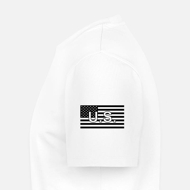Drapeau tactique États-Unis/États-Unis - T-shirt Premium bio Homme - blanc