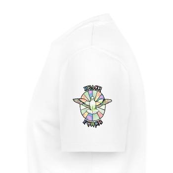 PeaceForce - Men's Premium Organic T-Shirt - white - Left - Nico (187cm)