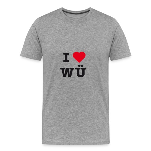 I love WÜ Pixelgrafik - Männer Premium T-Shirt