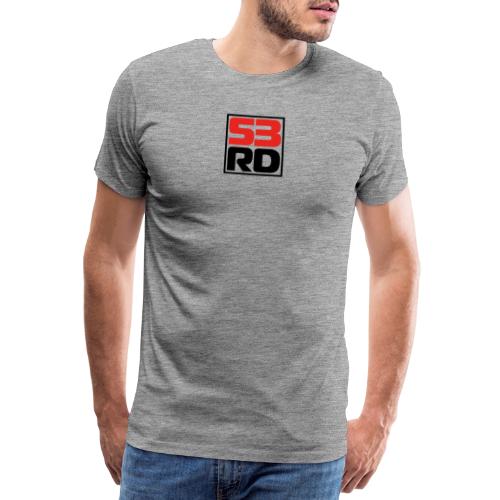 53RD Logo kompakt umrandet (schwarz-rot) - Männer Premium T-Shirt